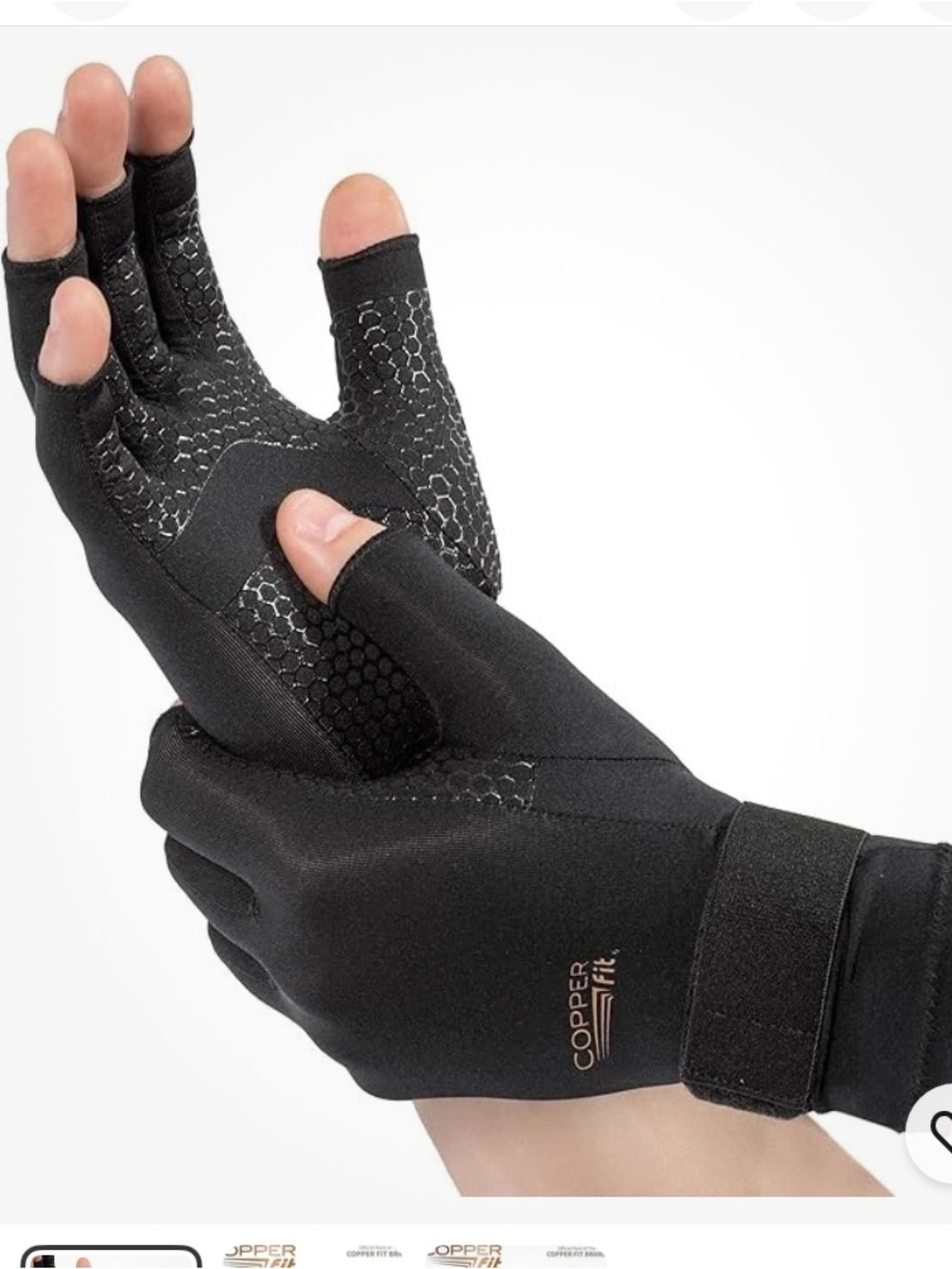 Copper Fit Hand Arthritis Compression Glove - Black, S/M (CFRRGL-SM12)